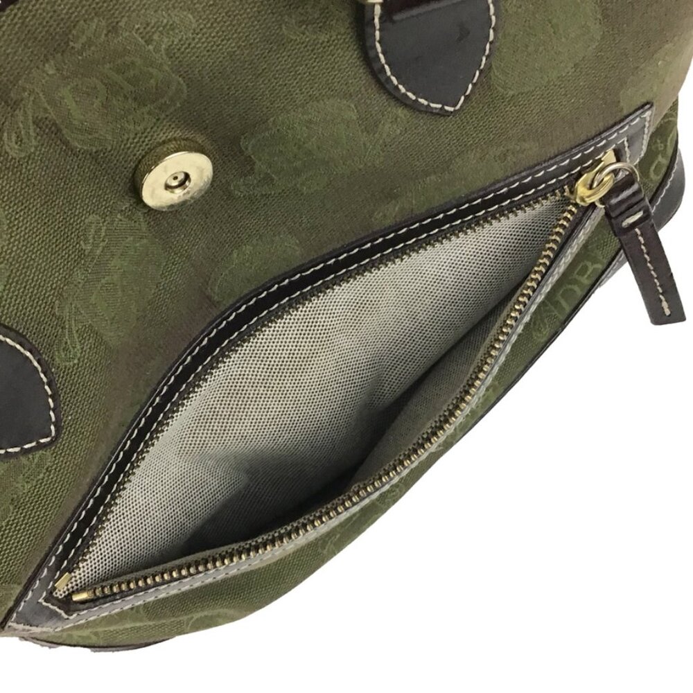 Dooney & Bourke Dark Green Canvas Shoulder Bag - Picture 14 of 15